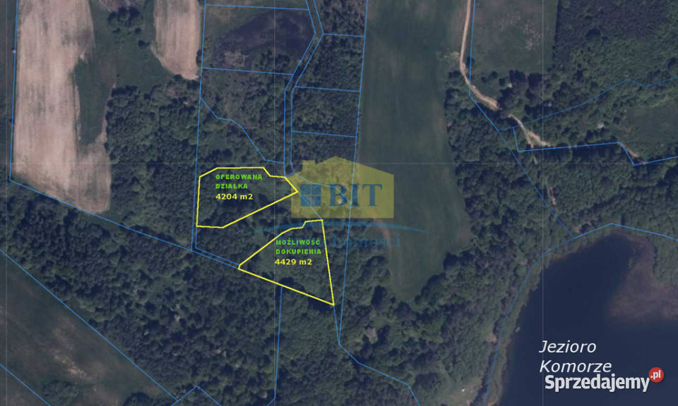 Unikatowe działki Jeziorem Komorze Czarne Wielkie