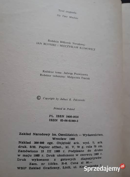 Herbert G Wells Wehikuł czasu Ossolineum 1985 r Koźminek sprzedam