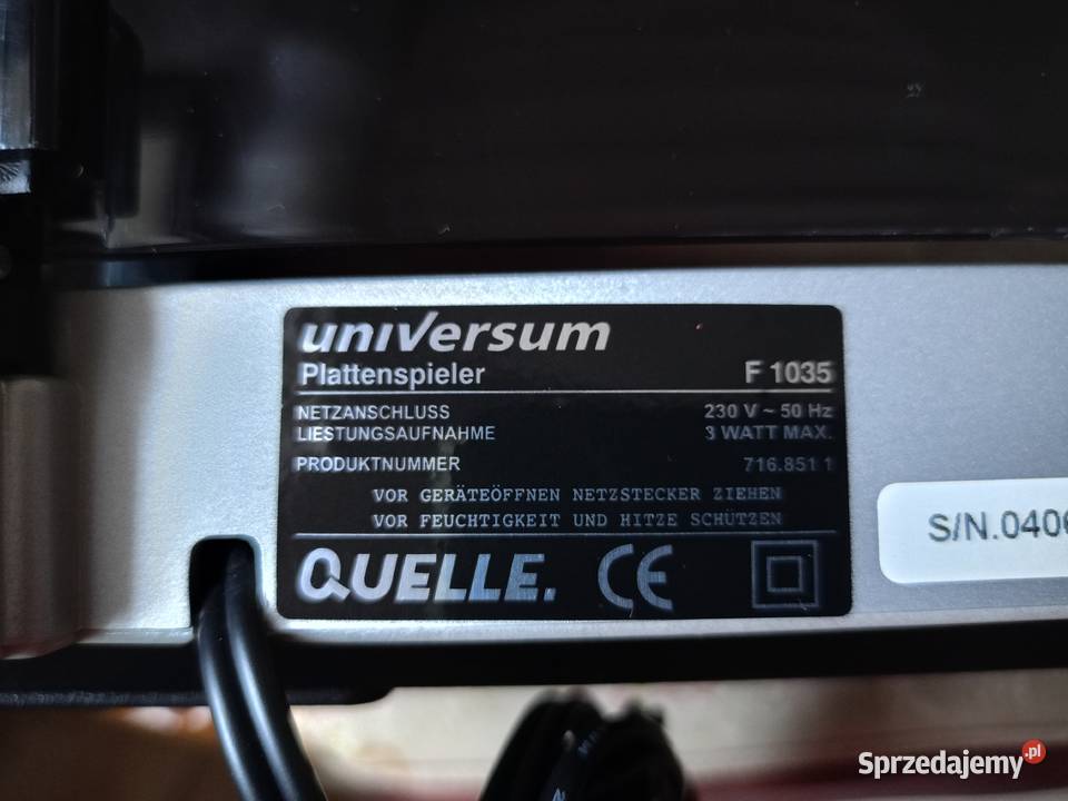 Gramofon UNIVERSUM F 1035 z przedwzmacniaczem Gramofony Drawski Młyn