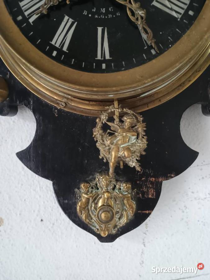 Francuski zegar wiszący mosiężny Rzeszów