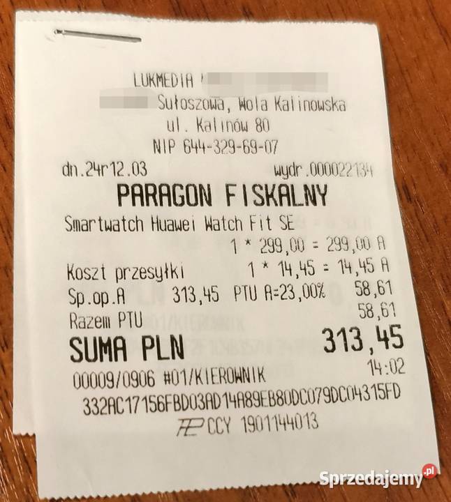 Smartwach Huawei Watch Fit 1 SE Trzy Paski Etui Olsztyn
