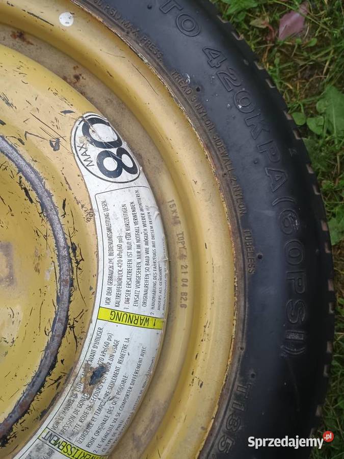 Koło dojazdowe dojazdówka 15 4x100 ET40 Szczawnica