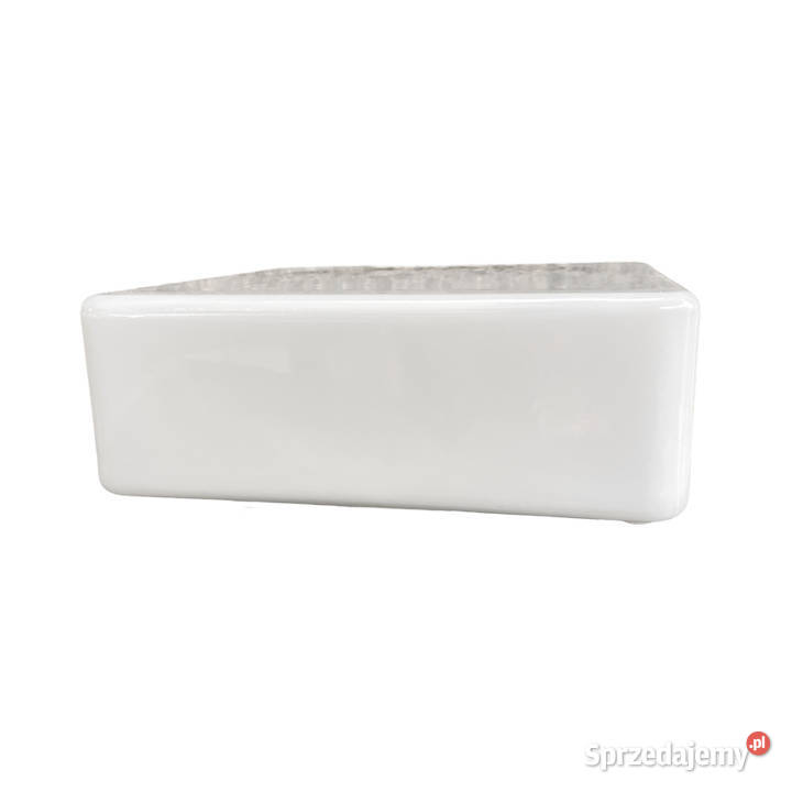 Duży biały kwadratowy szklany plafon RZB Bamberg