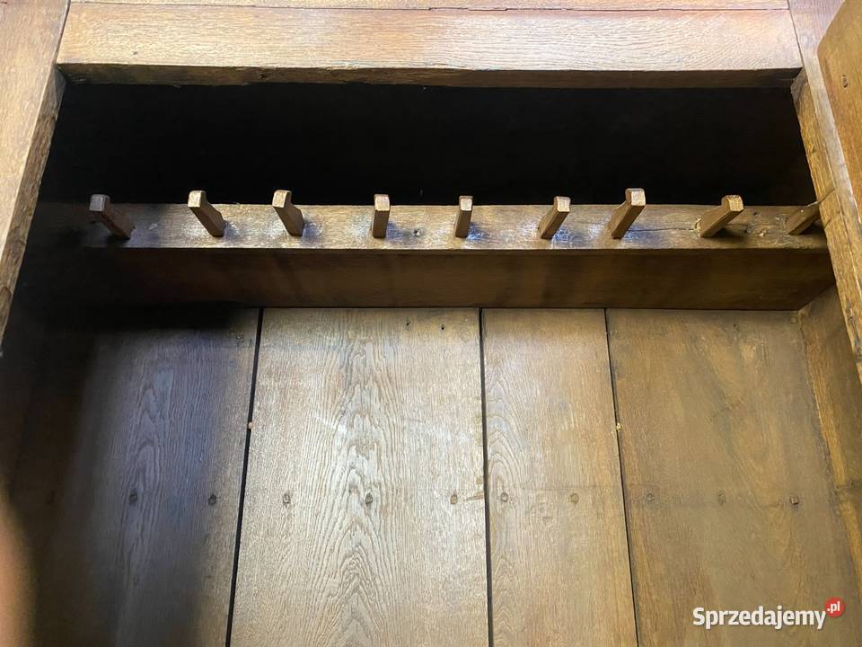 Stara dębowa szafa jednodrzwiowa lite drewno Gryfice