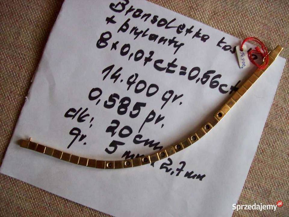 Bransoletka kostka dł 20 585pr Wałcz
