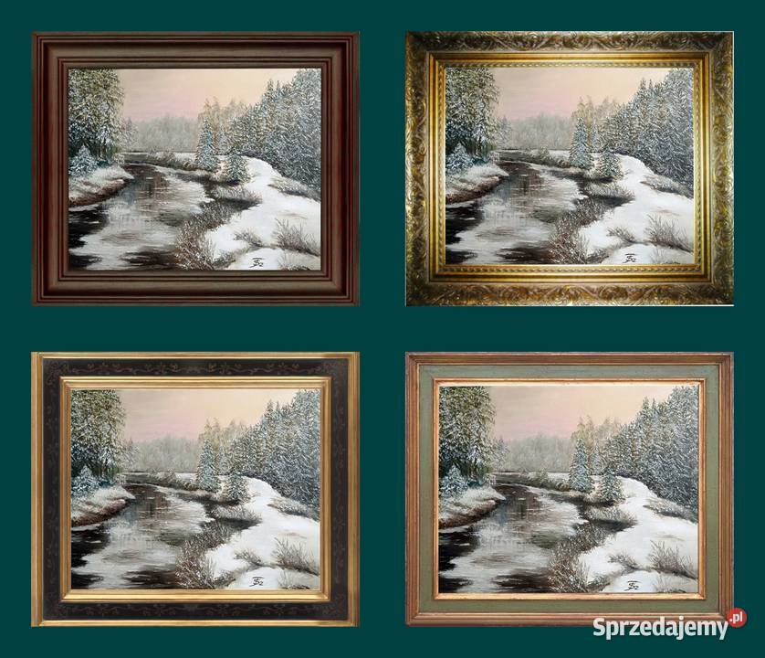 Obraz olejny Zima