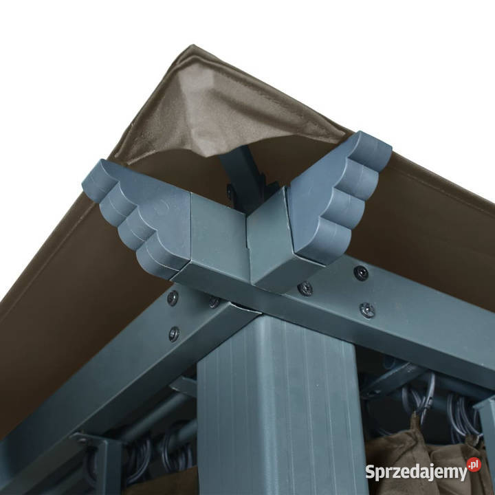 Altana z zasłonami i lampkami LED 3x3 m taupe mazowieckie sprzedam