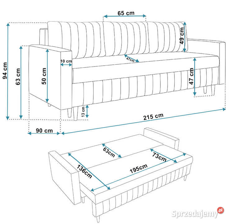Kanapa Comfort 3osobowa 5 kolorów do wyboru Katowice