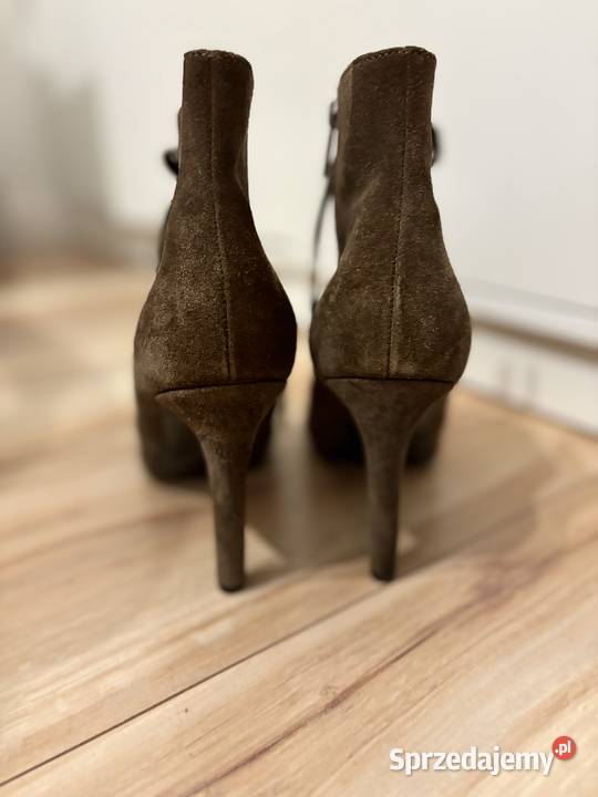 Botki sztyblety na szpilce na słupku Trzewiki inna Kozaki
