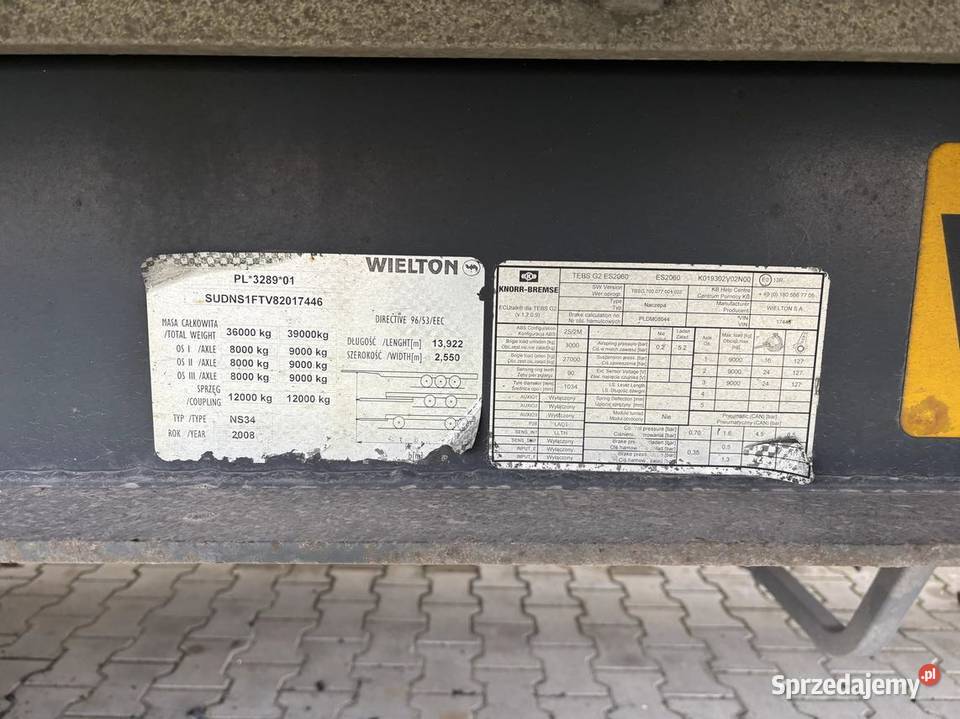 WIELTON NS 34 360T 2008 towarowe Warszawa