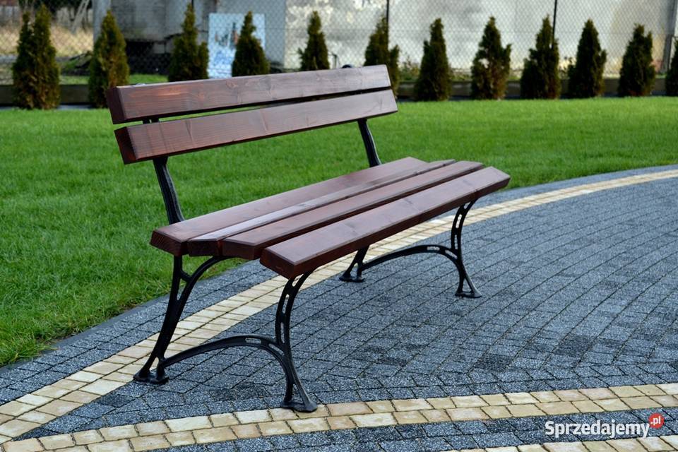 Ławka żeliwna parkowa ogrodowa miejska gruba Sędziszew