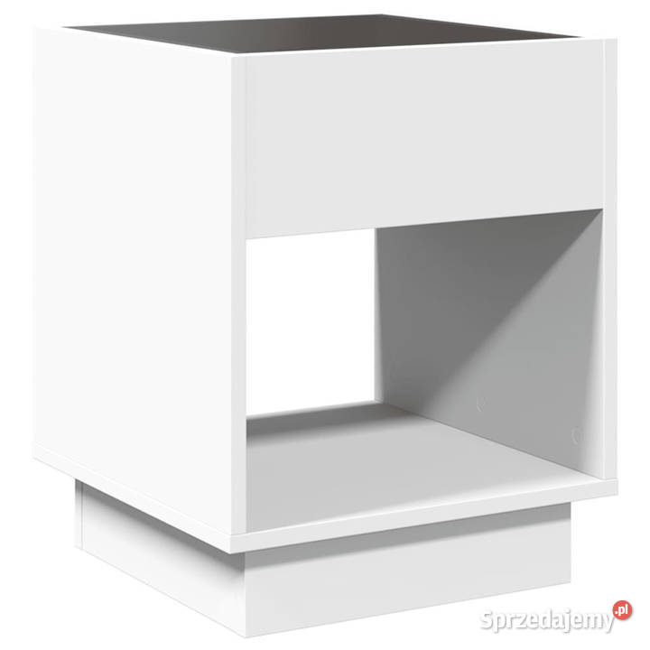 Stolik nocny z LED Infinity biały 40x40x50 Nocne Warszawa sprzedam