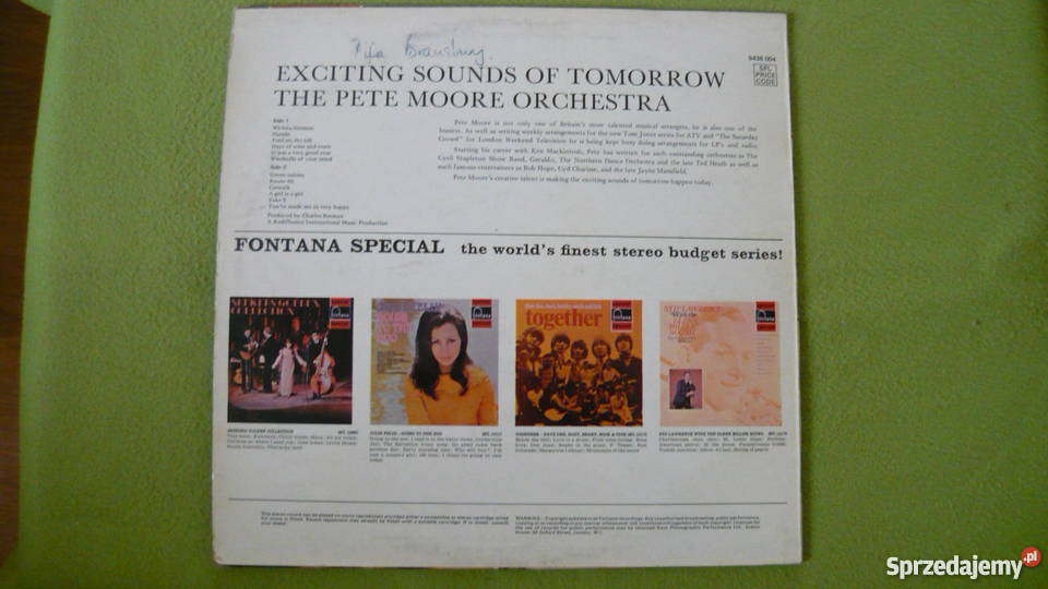 Płyta Exciting Sounds of Tomorrow Pete Moore Myszków