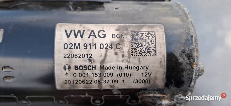 Rozrusznik 20 TDI 140 CFF PASSAT B7 a3 Hańsk-Kolonia sprzedam