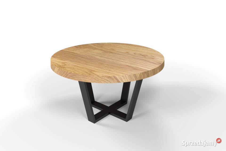 Ława Dębowa Loftowa okrągła X Suwałki sprzedam