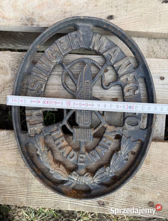 SINGER DUŻY EMBLEMAT STARA MASZYNA DO SZYCIA