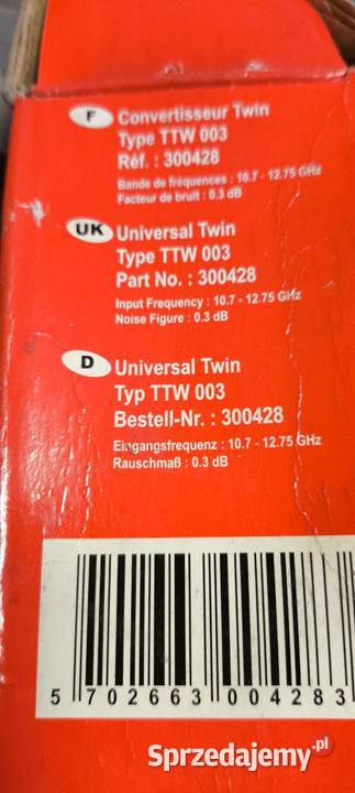 Konwerter Triax Universal Twin TTW 003 03dB Gliwice