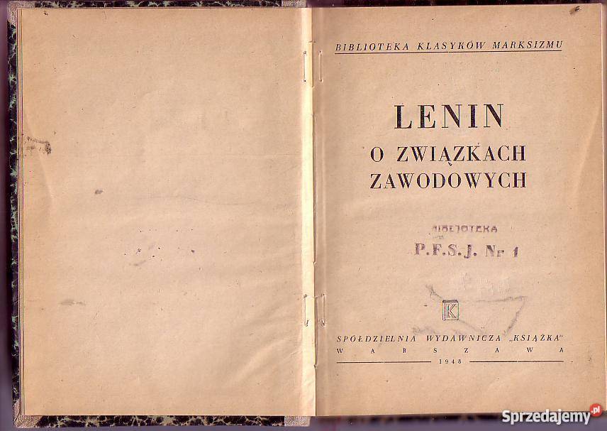 5679 O ZWIĄZKACH ZAWODOWYCH WI LENIN