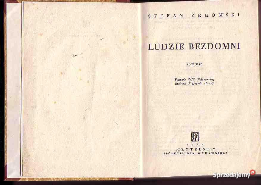 933 LUDZIE BEZDOMNI STEFAN ŻEROMSKI 2 TOMY W JED Proza i poezja Czyrna