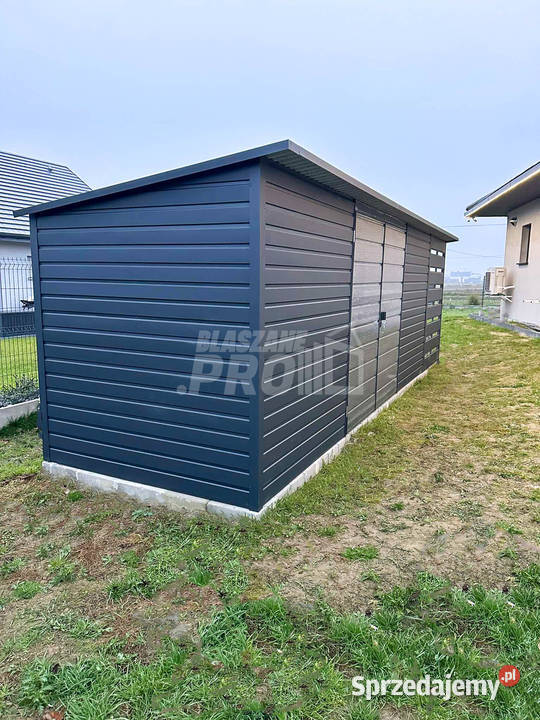 Schowek domek ogrodowy 6x2m wiata 15m Antracyt Zamość