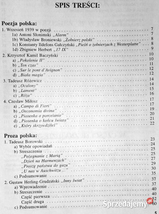 Ściąga 6a Polska literatura współczesna do 1956 Pozostałe Kultura i Rozrywka sprzedam