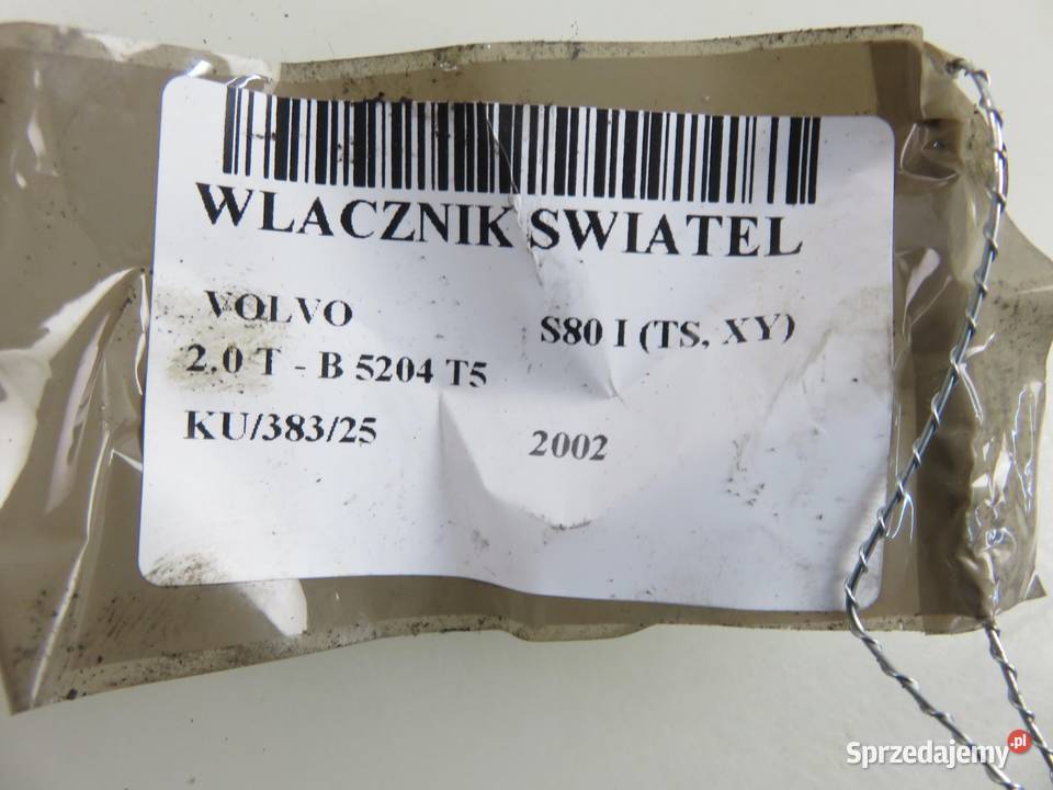 WŁĄCZNIK ŚWIATEŁ VOLVO S80 I 9459986 osobowe Czujniki i sterowniki świateł