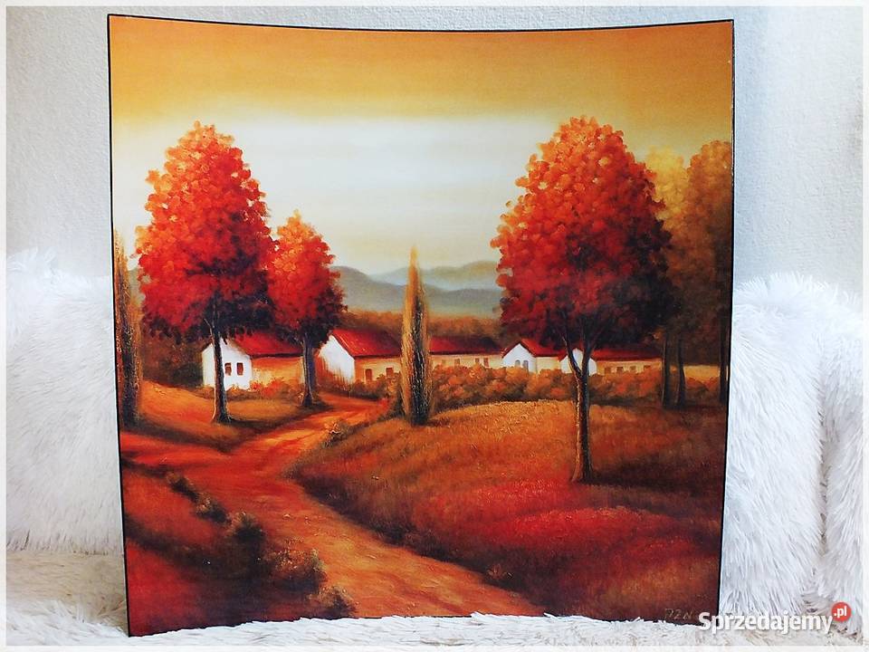 Nietypowy stary obraz na ścianę Curved sygnowany Żary sprzedam