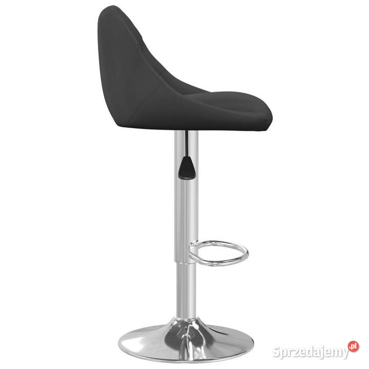 Stołki barowe 2 czarne obite aksamitem WM335302