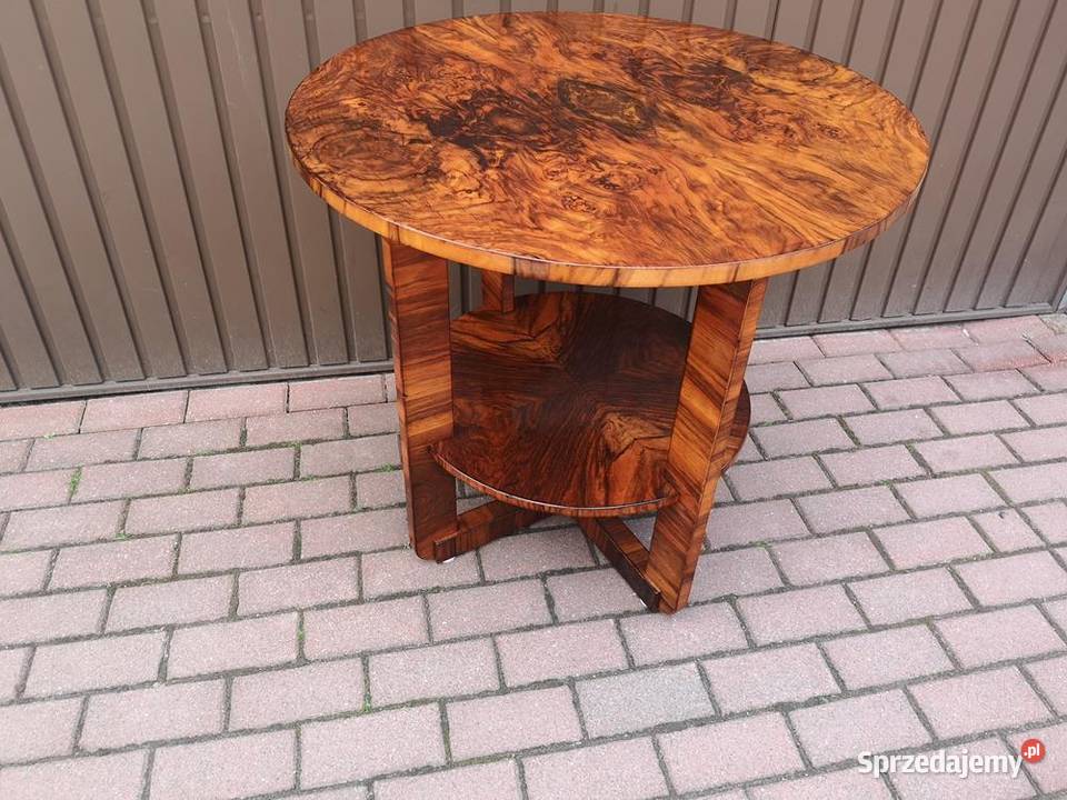 Stolik Stół ArtDeco Unikat Orzech 80 Politura Swarzędz