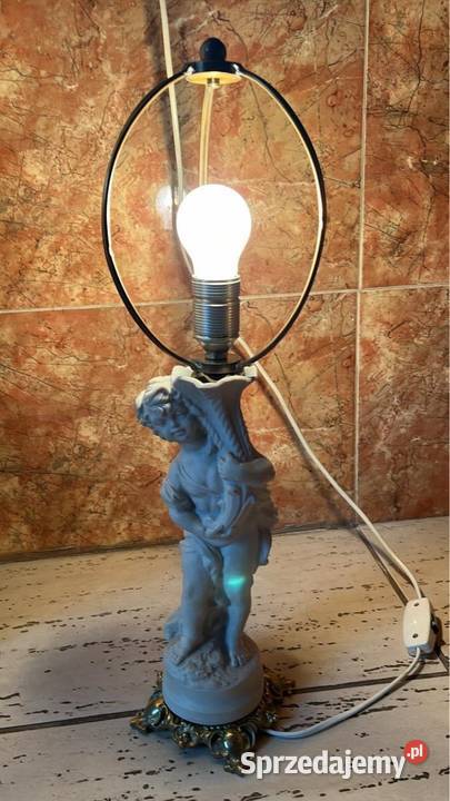 Lampa noga alabastowy chłopczyk podtrzymujący Pozostałe Gdańsk