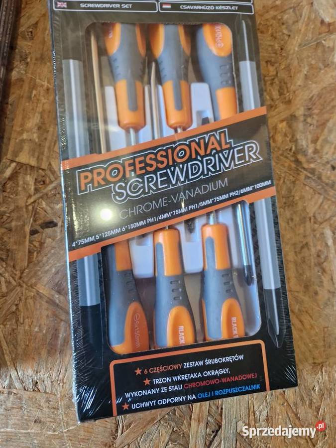 Zestaw Wkrętaków ŚRUBOKRĘTY Black 28717 wielkopolskie Głogowa