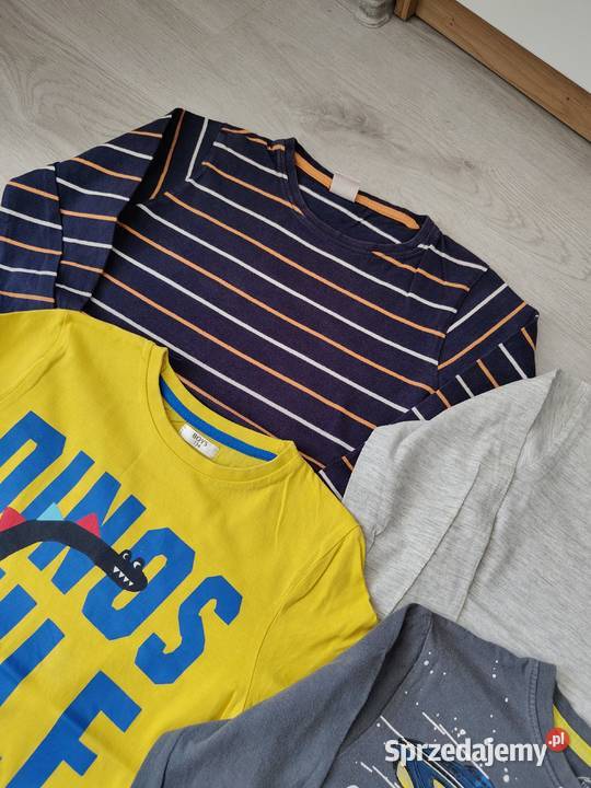 Bluzki 134 zestaw tshirt długi rękaw koszulki chłopiec Ustka sprzedam