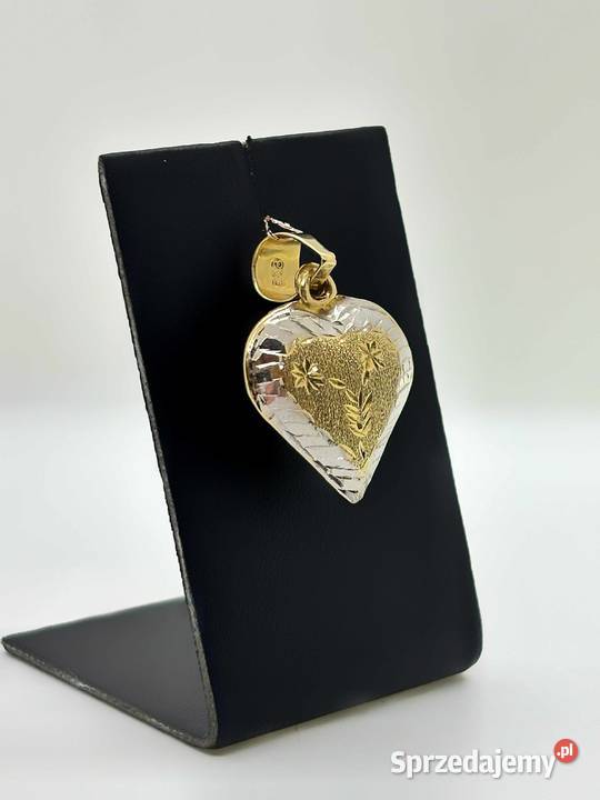 Złota zawieszka pr 585 189g Serce Elbląg