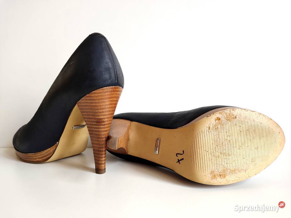 7237 5TH AVENUE eleganckie granatowe skóra 40 inna Kędzierzyn-Koźle