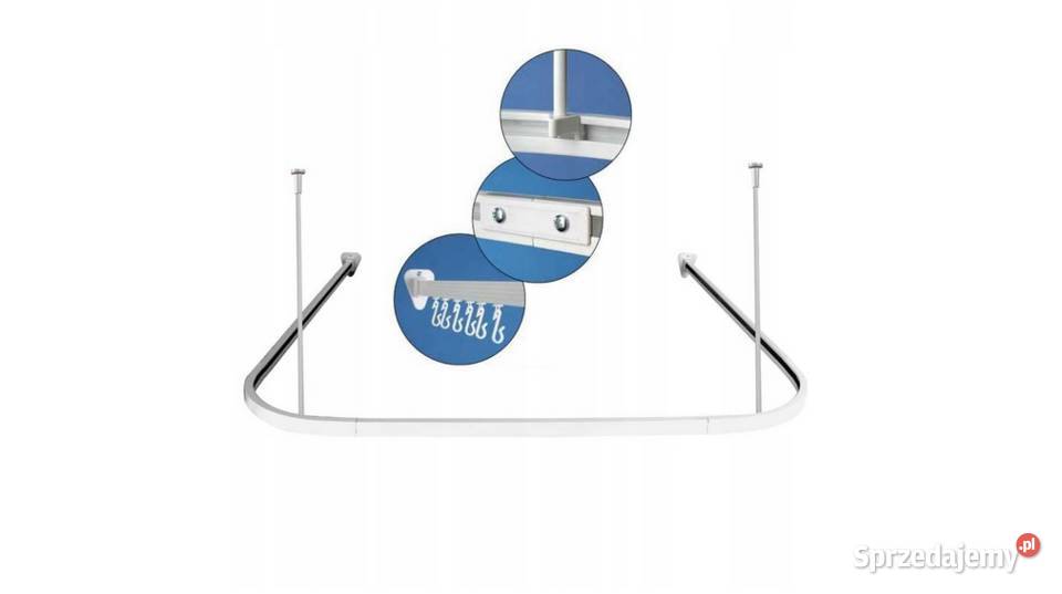 DRĄŻEK PRYSZNICOWY9 SUFITOWY 90x90x90 zasłona Warszawa