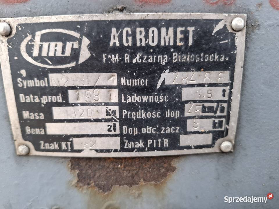 Rozrzutnik obornika CzarnaBiałostocka 35t Radom sprzedam