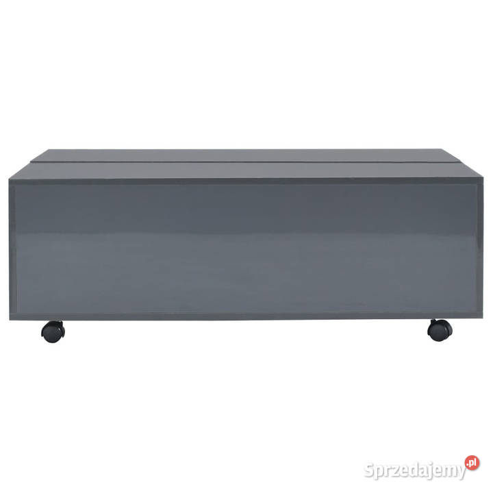Stolik kawowy wysoki połysk szary 100 x 100 x 35 mazowieckie Warszawa