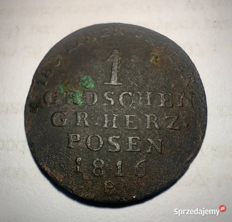 1 Grosz 1816 Wielkie Księstwo Poznańskie B Wieluń