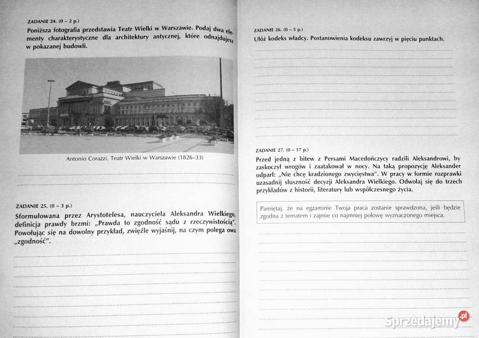 Testy gimnazjalisty Egzamin humanistyczny Pozostałe Chełm