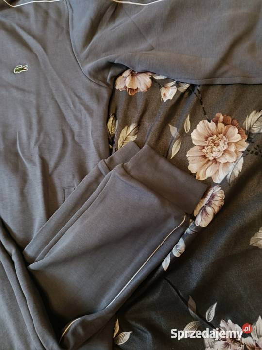 Komplet dresowy Lacoste regular fit szary szary/srebrny Moda i Styl Białystok