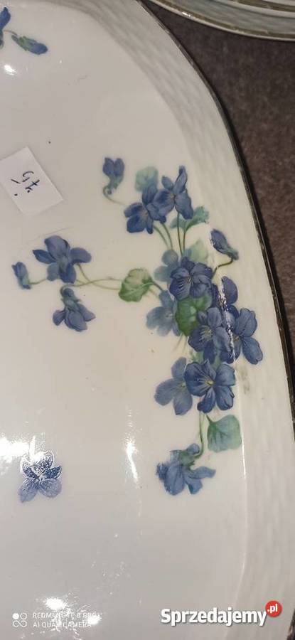 Serwis obiadowy Hutschenreuther Fiołki Syg 1914 Porcelana i szkło Gdańsk