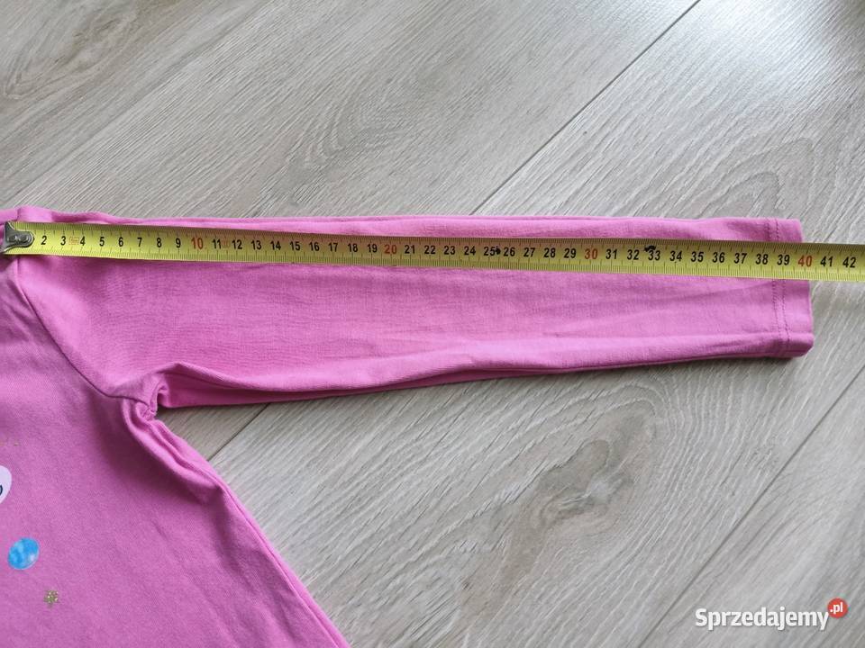 Bluzka koszulka dziewczęca na długi rękaw różowa mazowieckie Płock