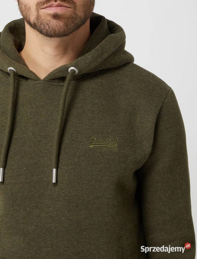 SUPERDRY BLUZA Z KAPTUREM OLIWKOWY MELANŻ 40 L wielkopolskie Kalisz sprzedam