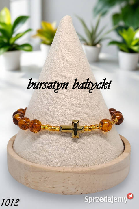 Bransoletka różaniec dziesiątka różańca BURSZTYN mazowieckie Warszawa