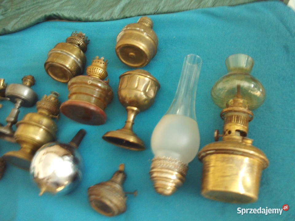 Stare lampy naftowe częścizbiorniki wielkopolskie Kalisz