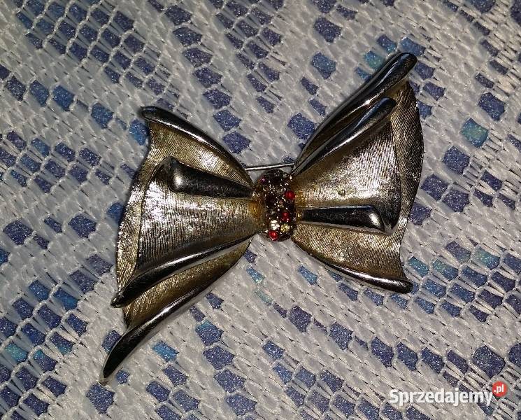 Stara angielska broszka kokarda CAPRI małopolskie Ochojno