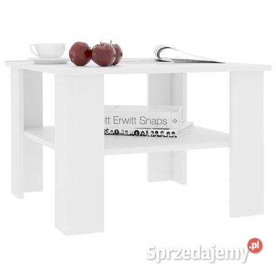 vidaXL Stolik kawowy biały 60x60x42 materiał Warszawa sprzedam
