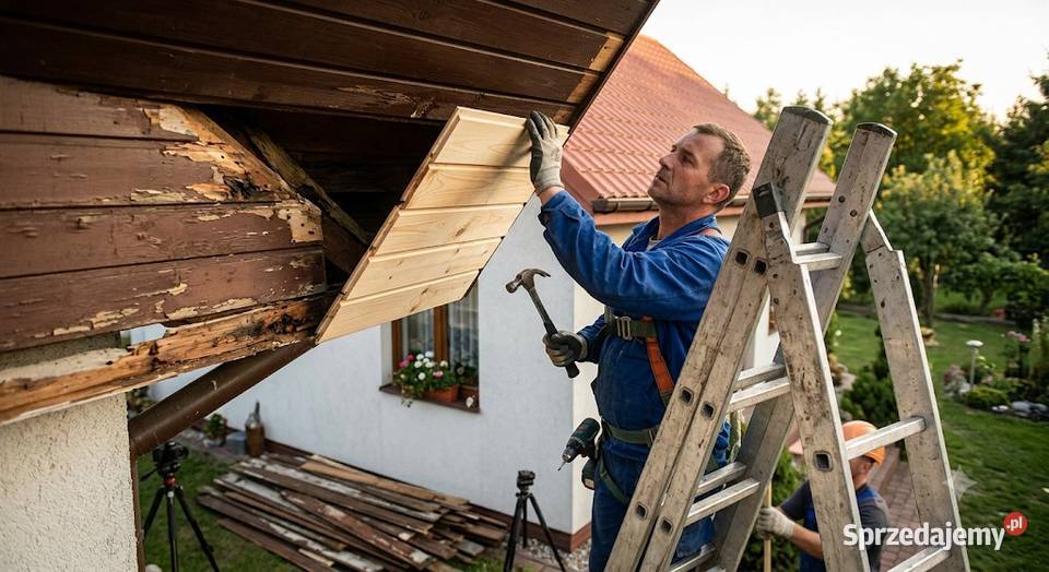 Podbitka dachowa naprawy dachu wymiana uszkodzej