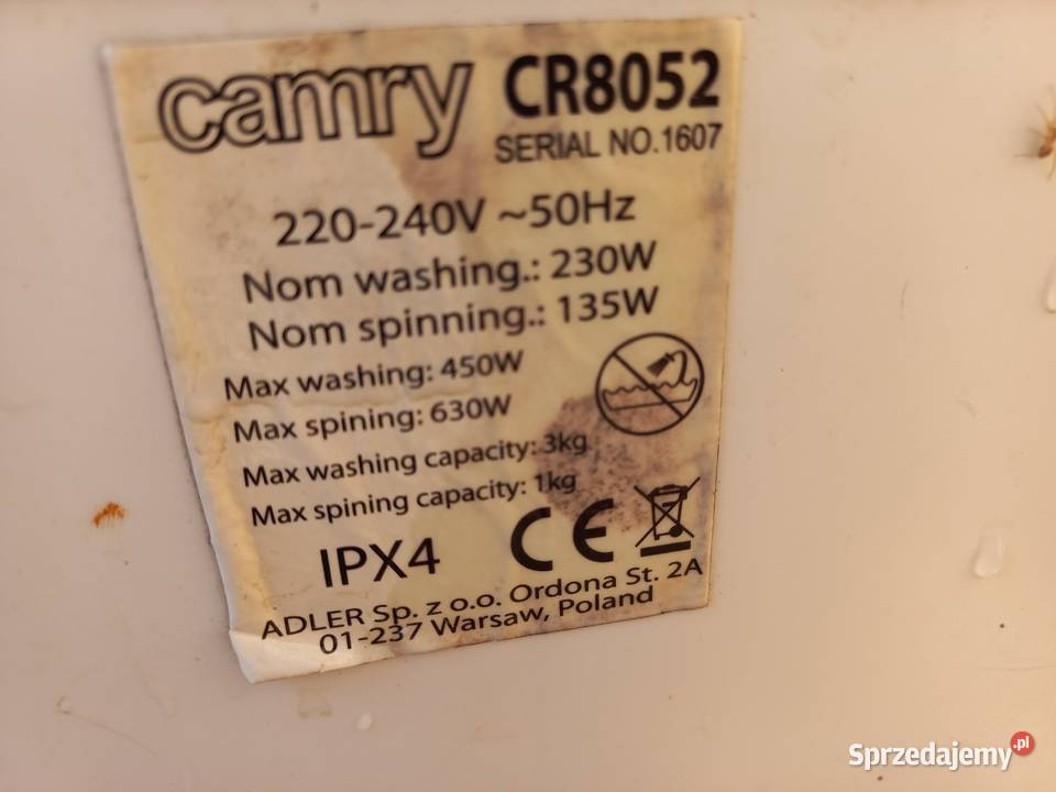 Pralka turystyczna z wirówką Pralki i suszarki Warszawa sprzedam