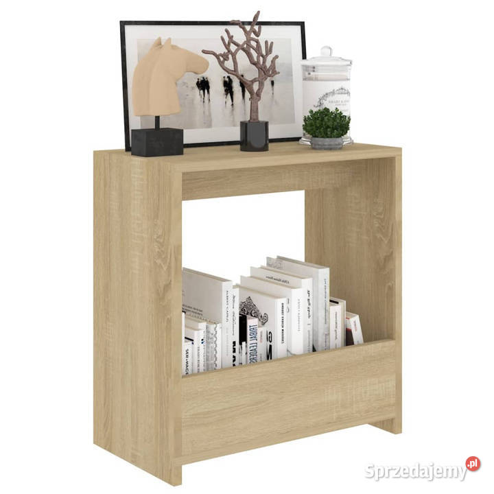 Stolik boczny dąb sonoma 50x26x50 materiał